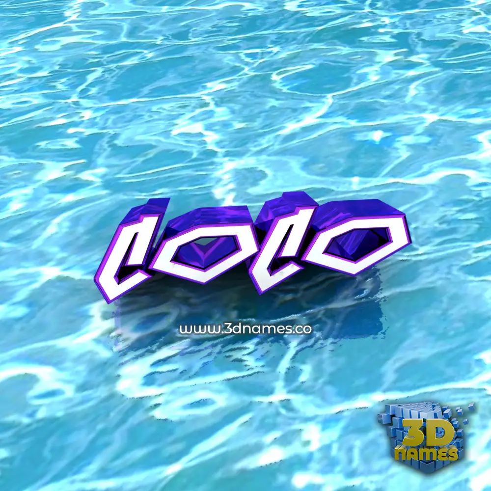 coco in Water style - 3D name wallpaper