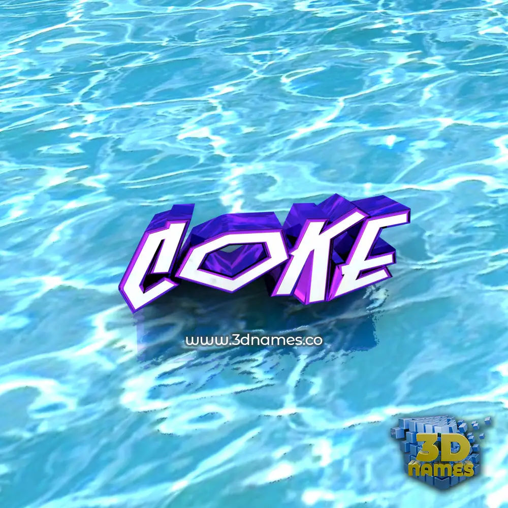 coke in Water style - 3D name wallpaper