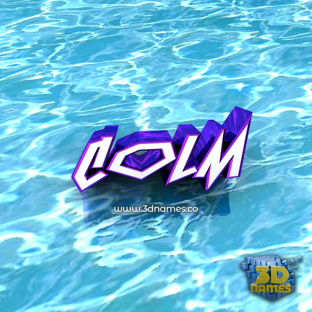 colm in Water style - 3D name wallpaper