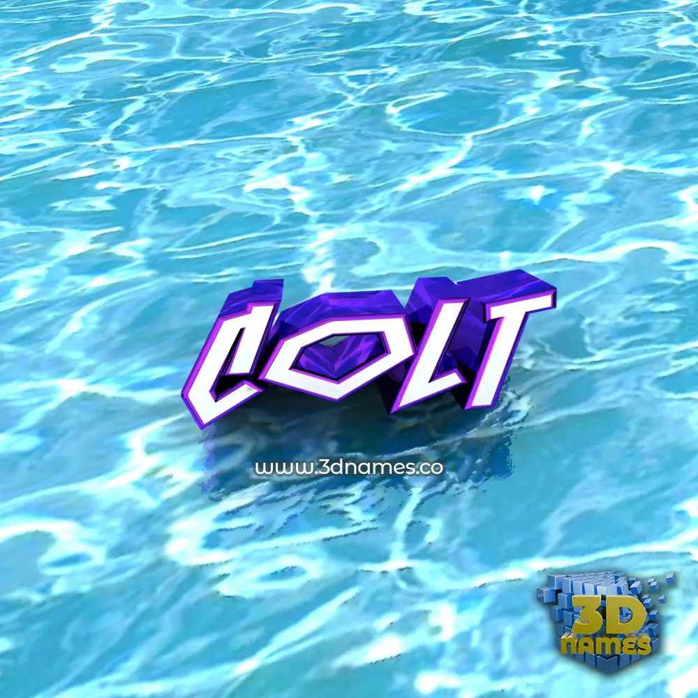 colt in Water style - 3D name wallpaper