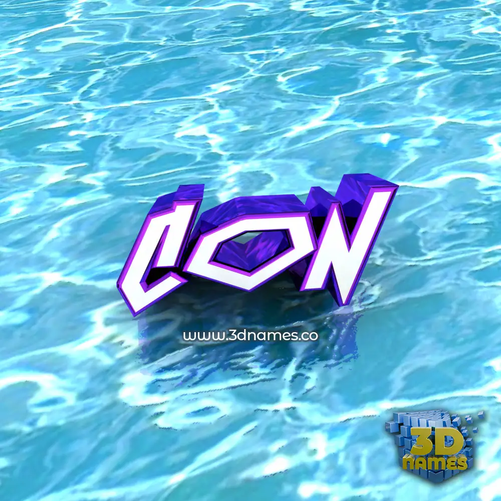 con in Water style - 3D name wallpaper