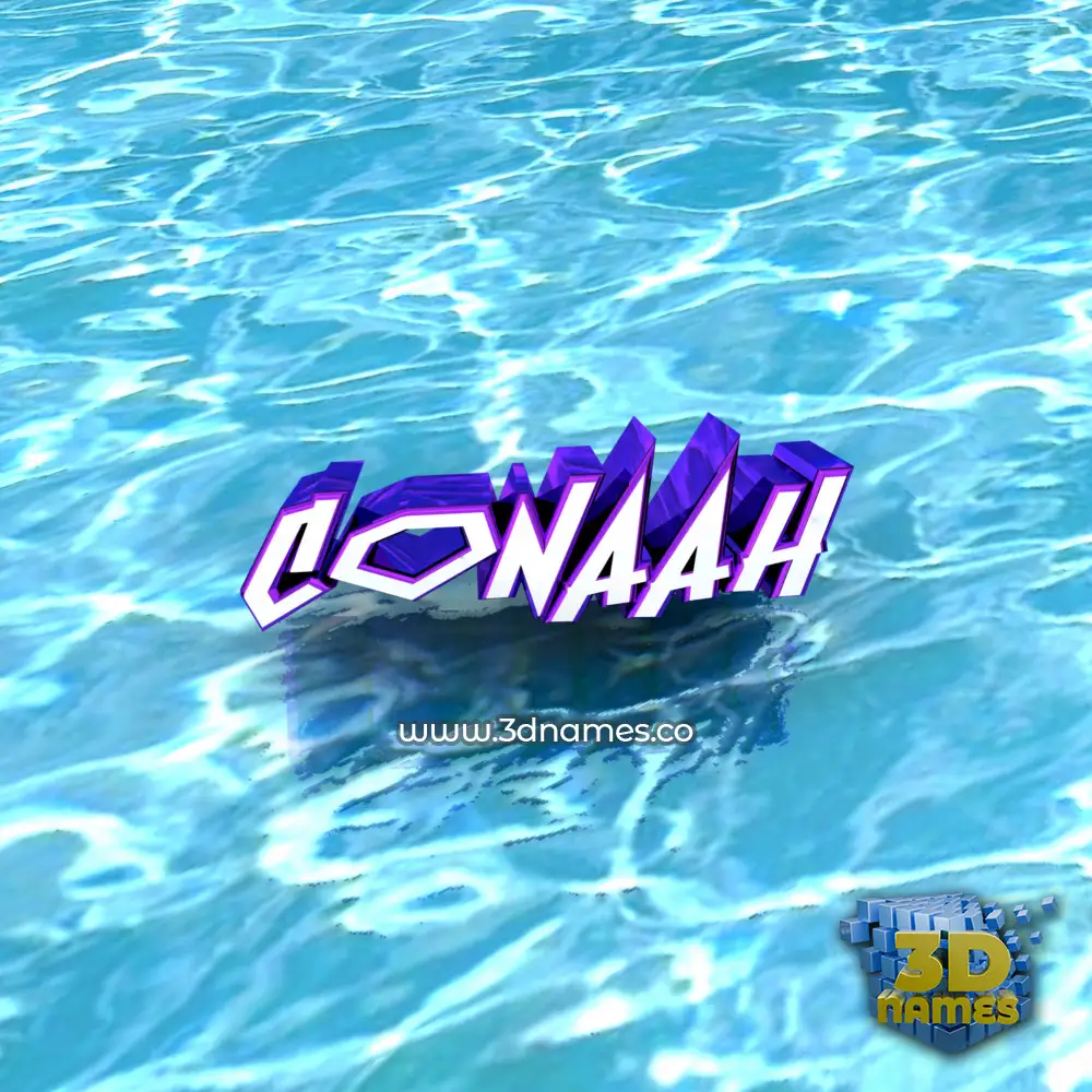 conaah in Water style - 3D name wallpaper
