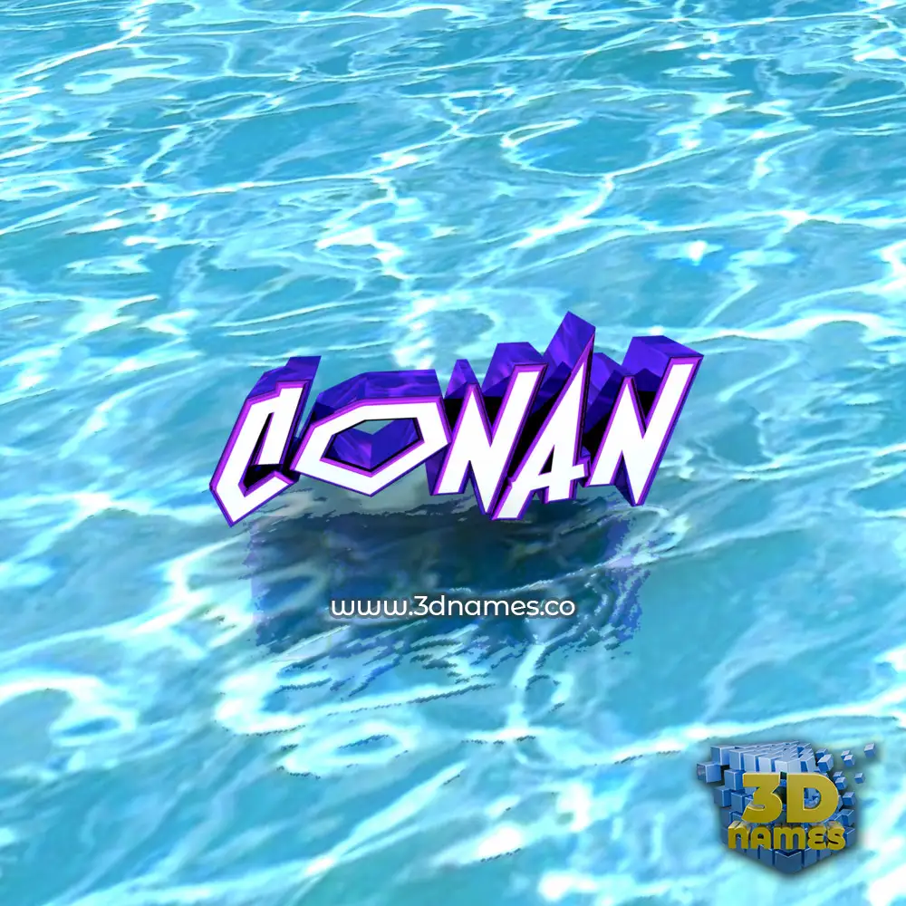 conan in Water style - 3D name wallpaper