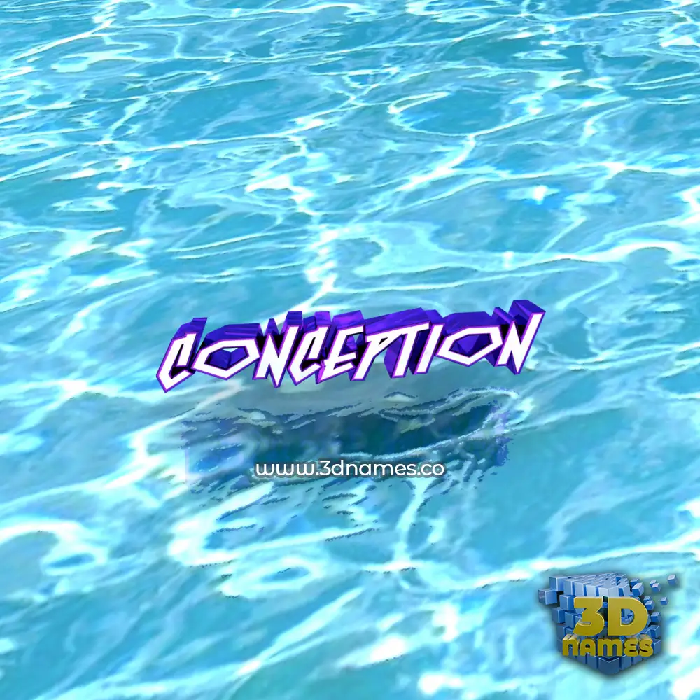 conception in Water style - 3D name wallpaper