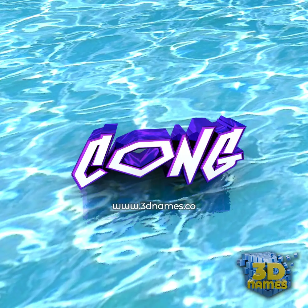 cong in Water style - 3D name wallpaper