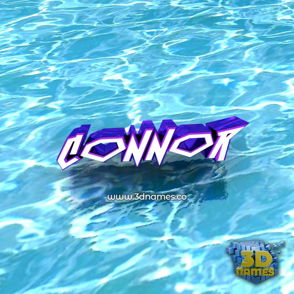 connor in Water style - 3D name wallpaper