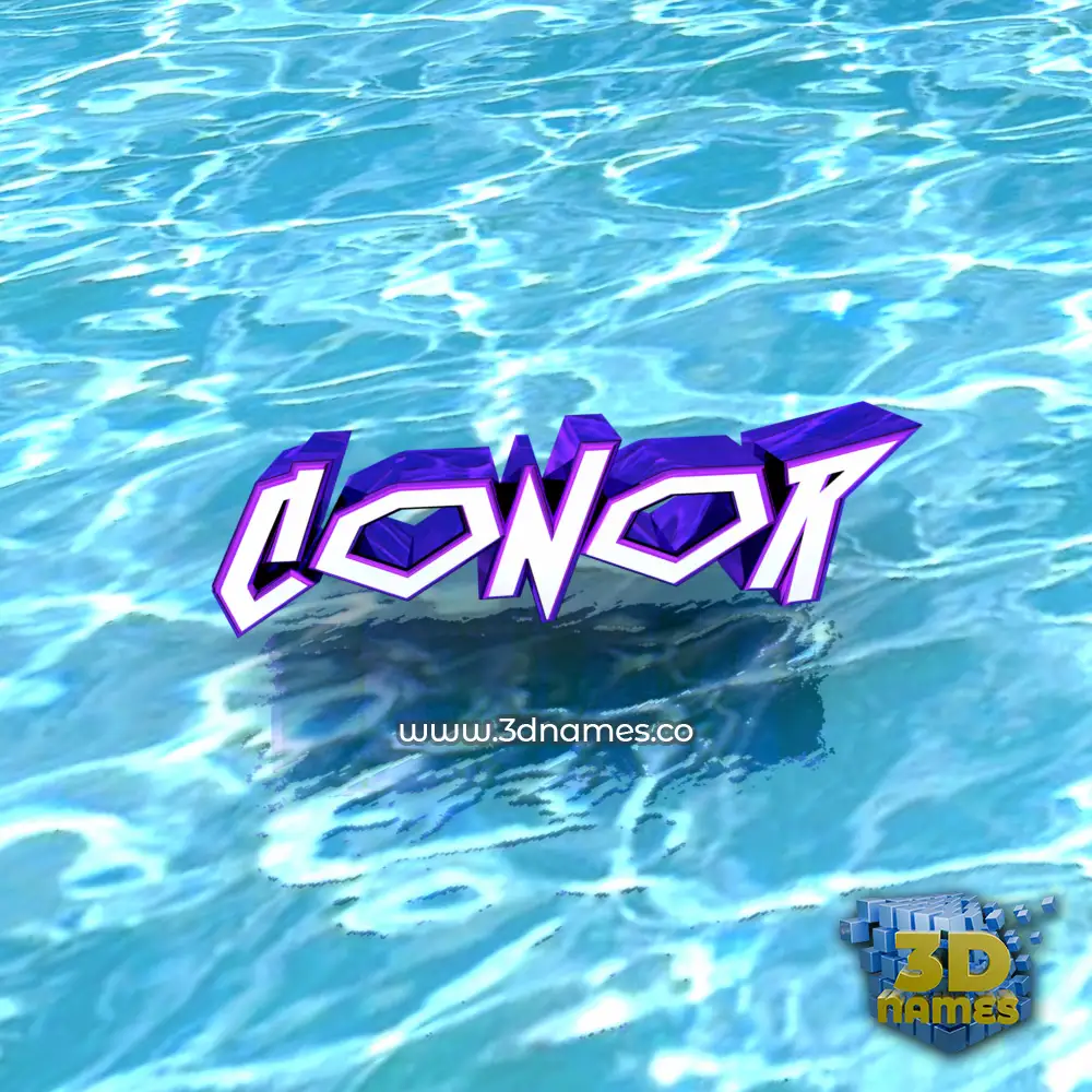 conor in Water style - 3D name wallpaper