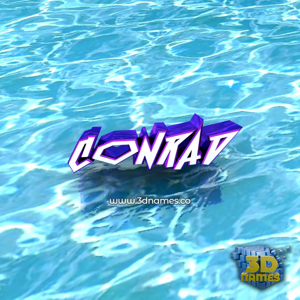 conrad in Water style - 3D name wallpaper