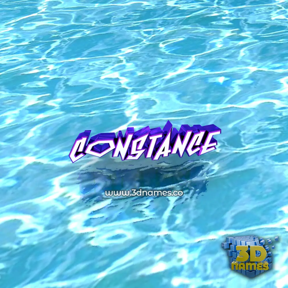 constance in Water style - 3D name wallpaper