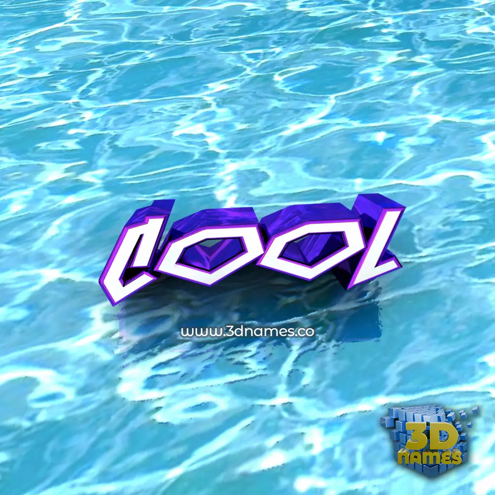 cool in Water style - 3D name wallpaper