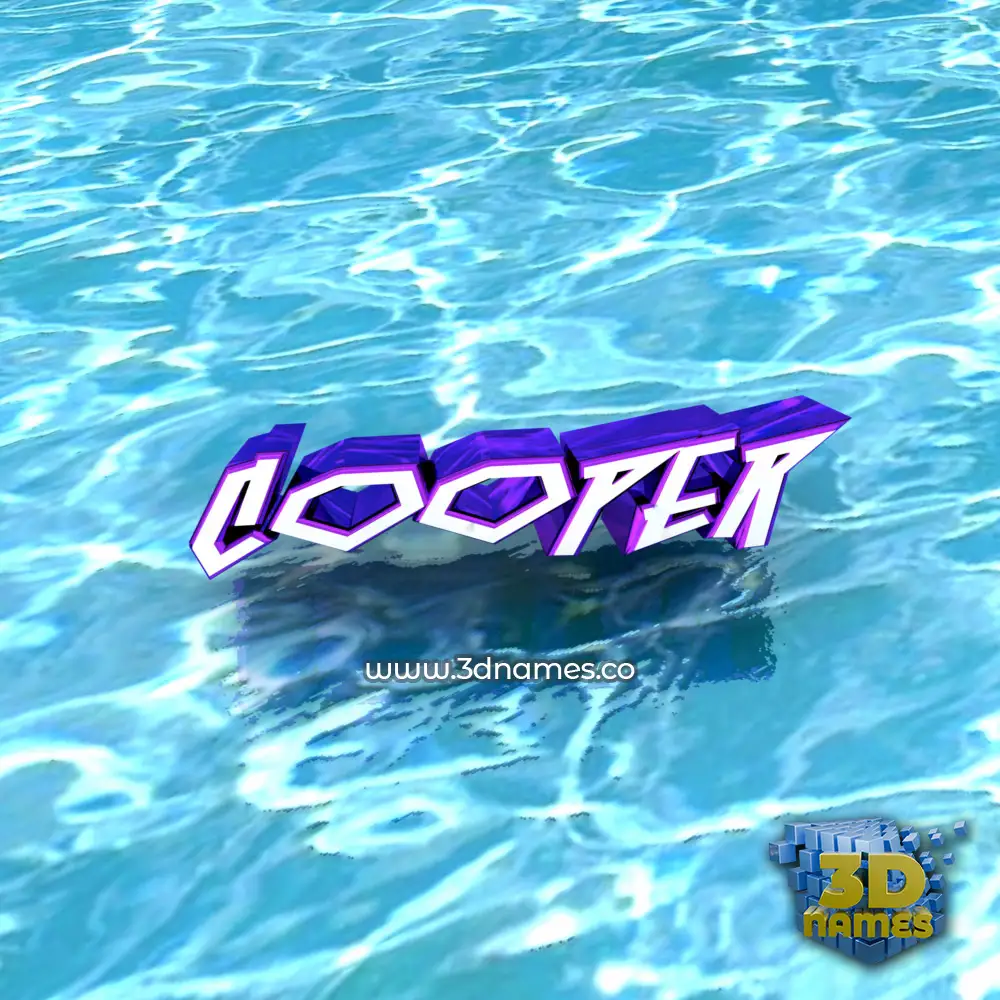 cooper in Water style - 3D name wallpaper