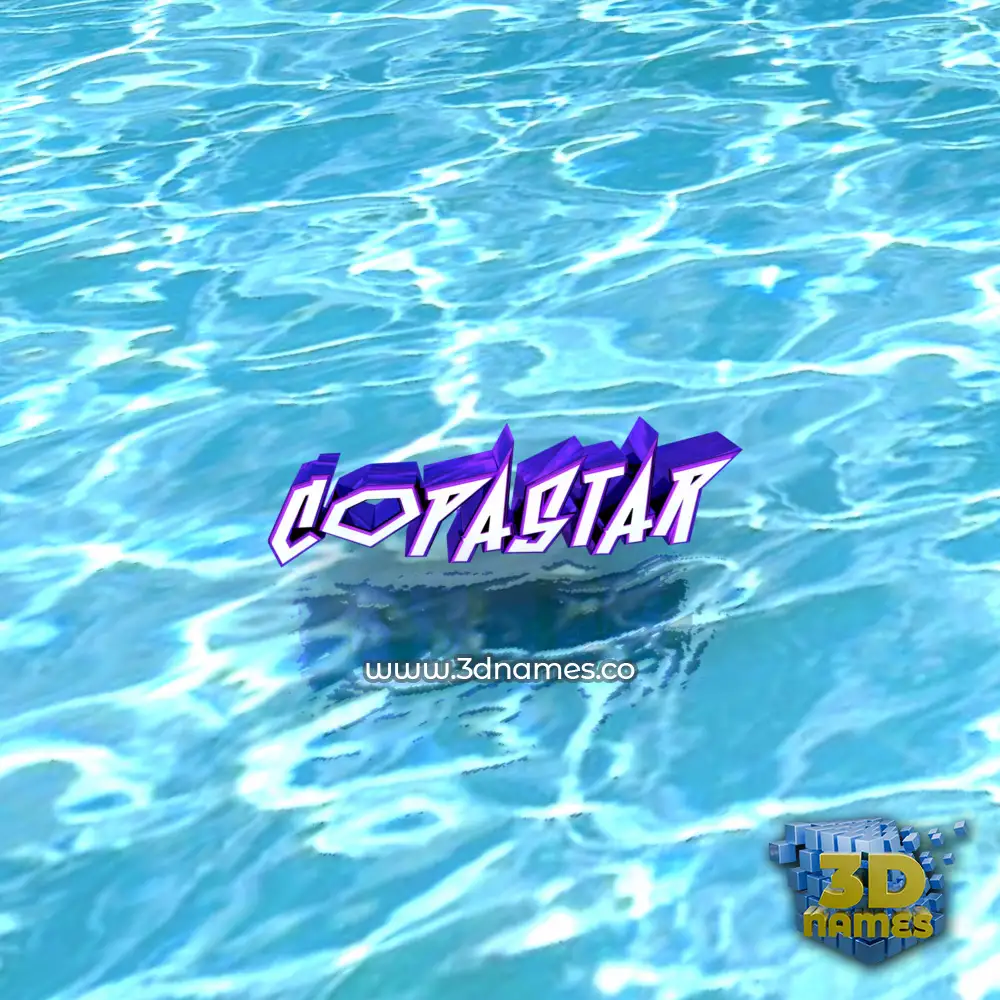 copastar in Water style - 3D name wallpaper