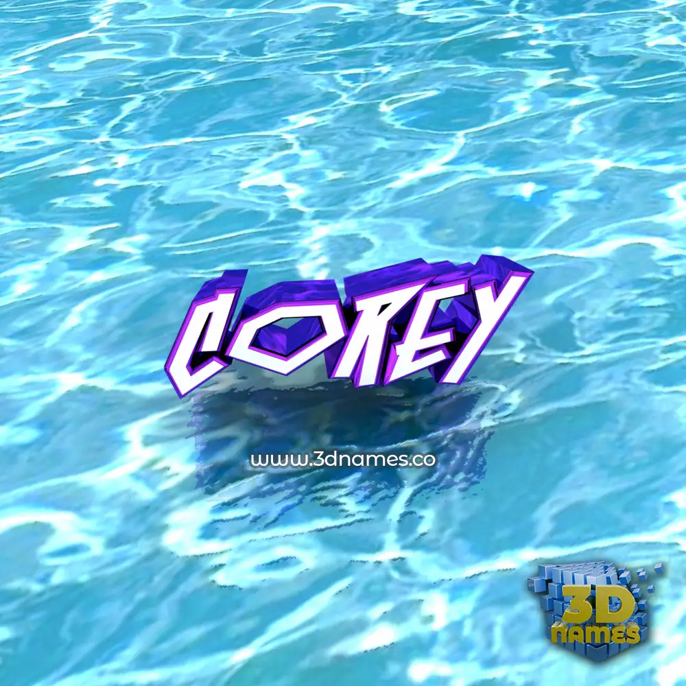 corey in Water style - 3D name wallpaper