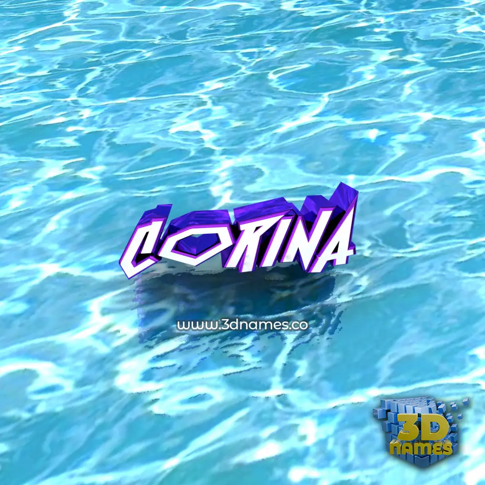 corina in Water style - 3D name wallpaper
