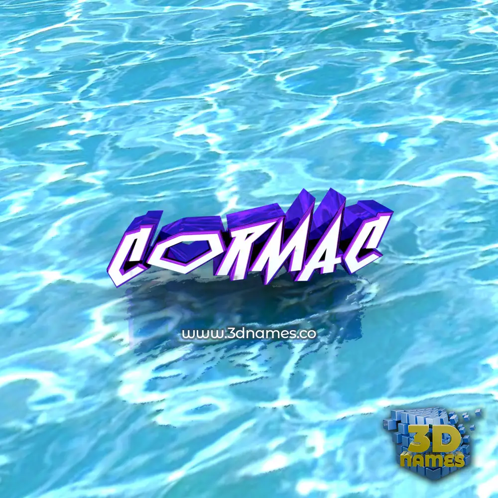 cormac in Water style - 3D name wallpaper