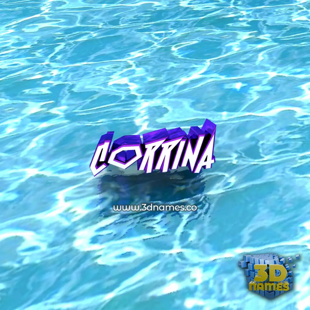 corrina in Water style - 3D name wallpaper