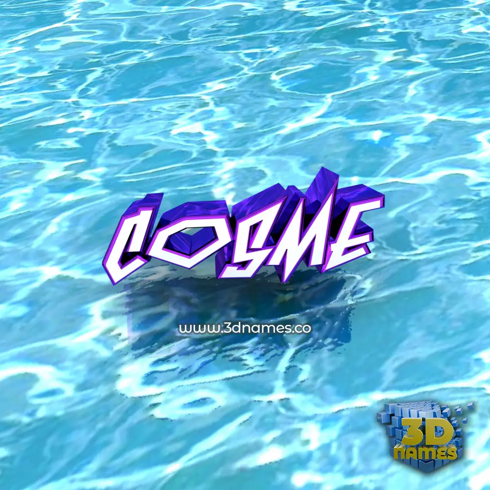 cosme in Water style - 3D name wallpaper