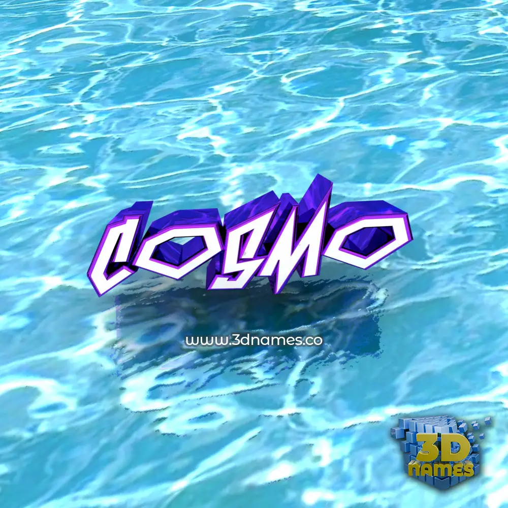 cosmo in Water style - 3D name wallpaper