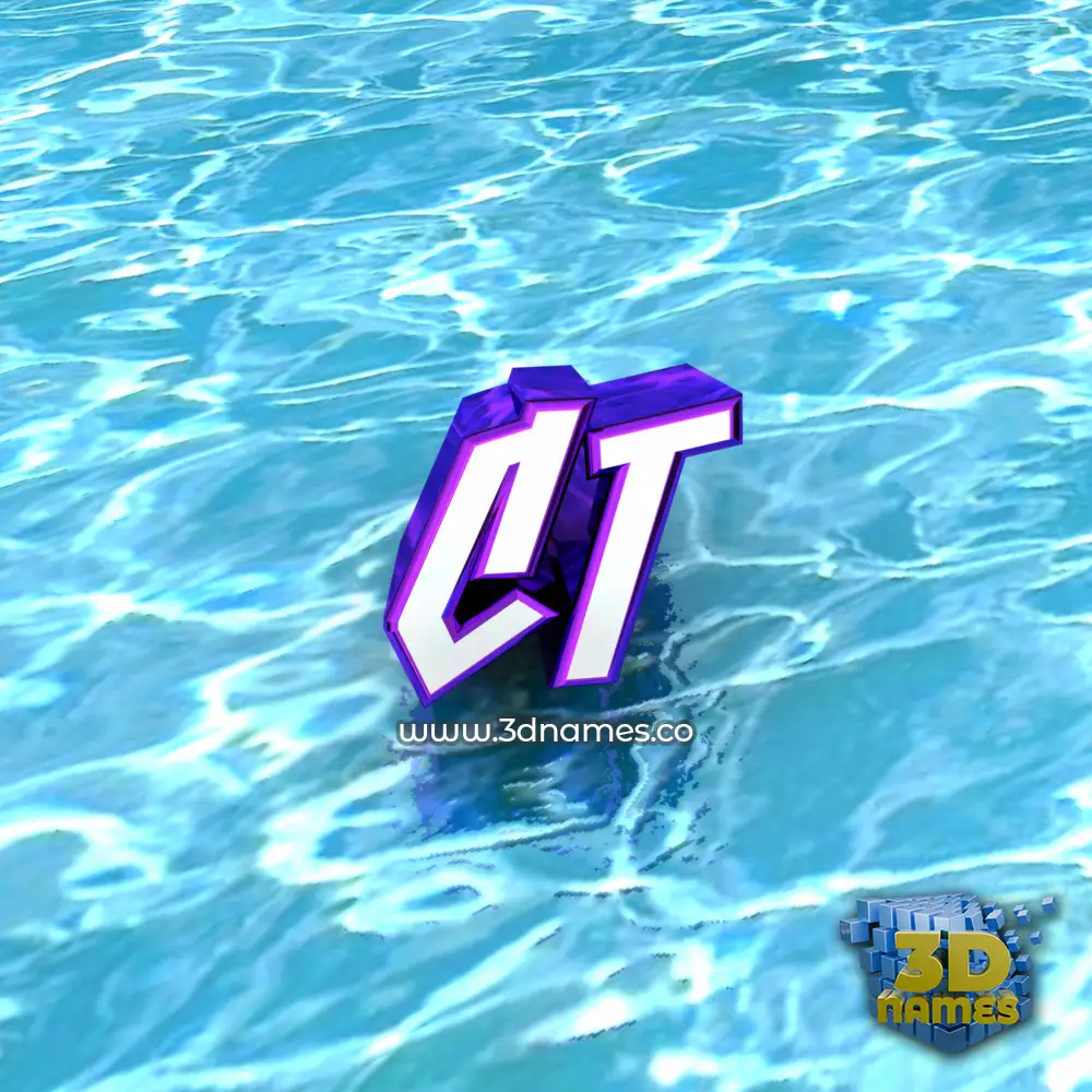 ct in Water style - 3D name wallpaper