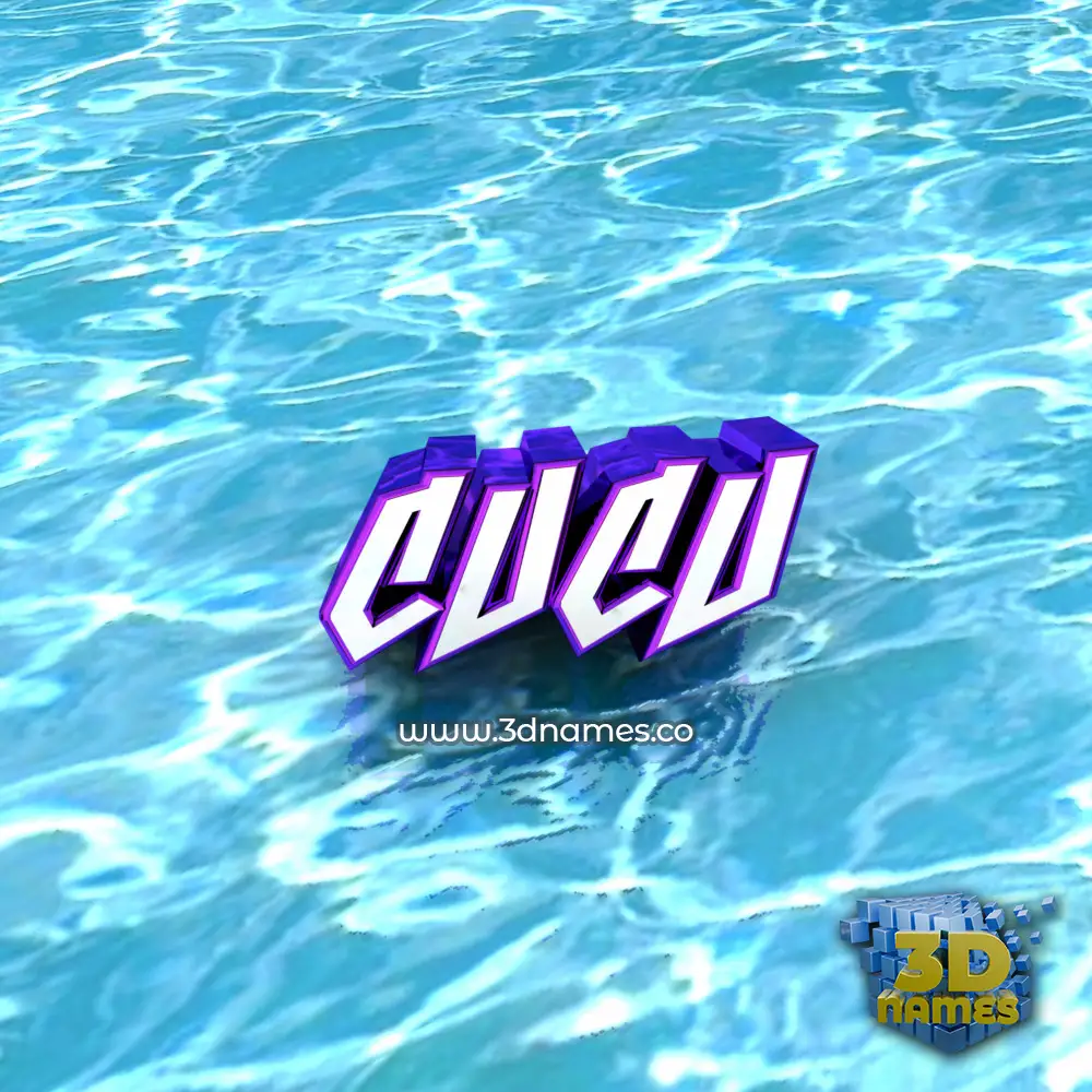cucu in Water style - 3D name wallpaper