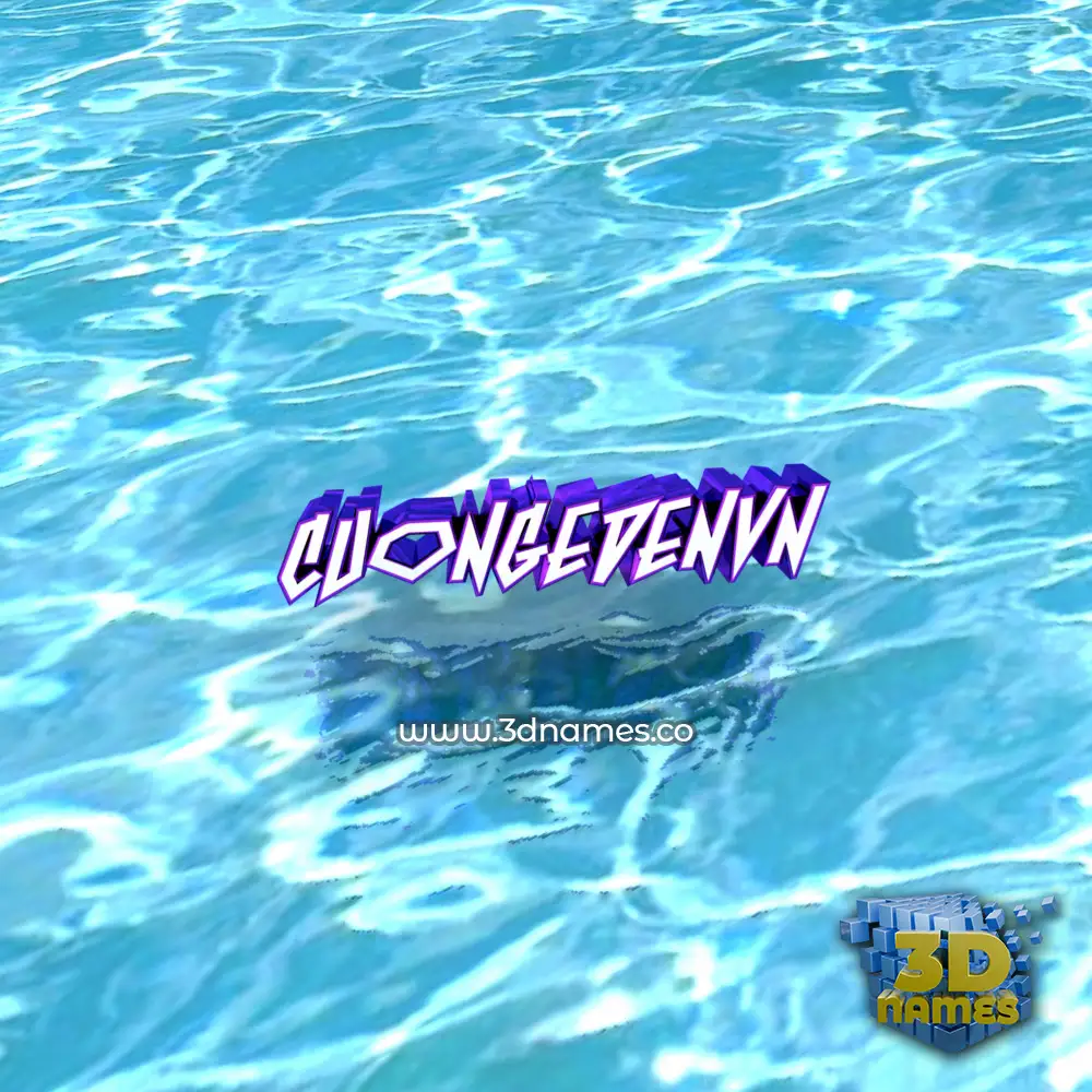 cuongedenvn in Water style - 3D name wallpaper