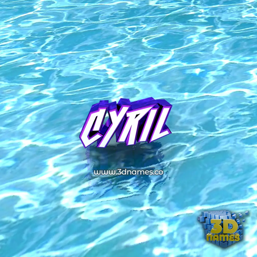 cyril in Water style - 3D name wallpaper