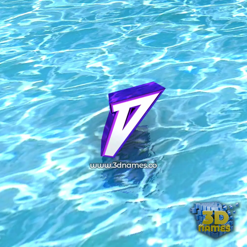 d in Water style - 3D name wallpaper