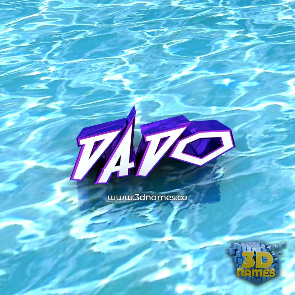 dado in Water style - 3D name wallpaper