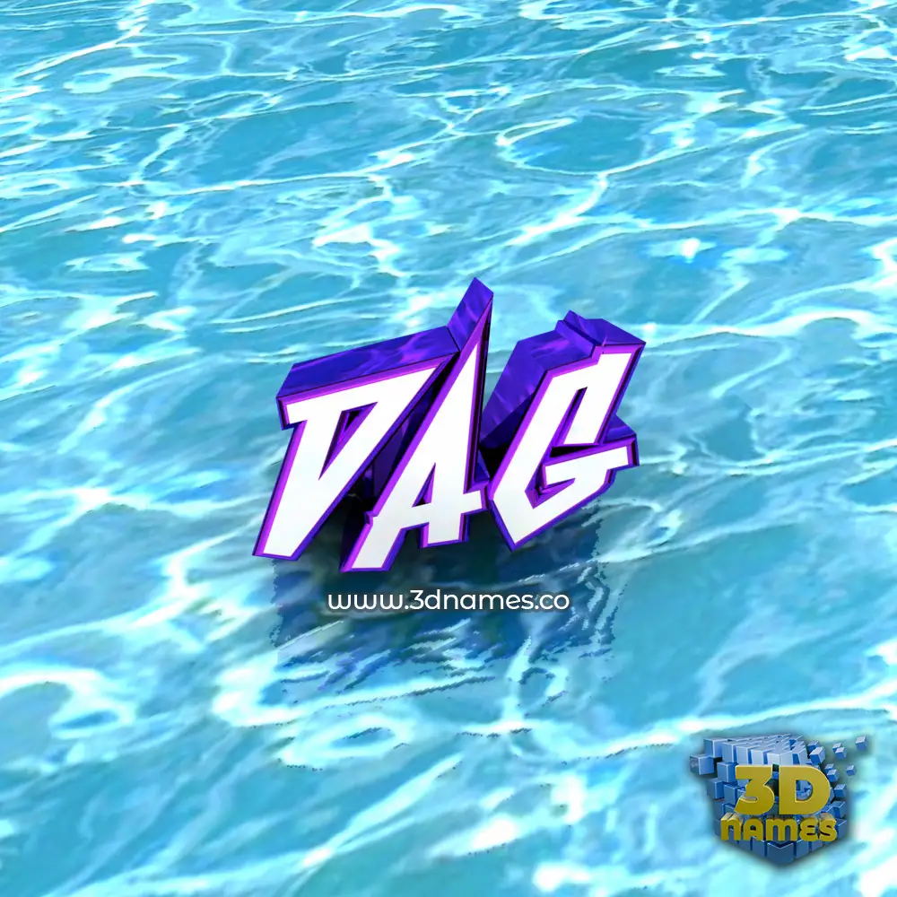 dag in Water style - 3D name wallpaper