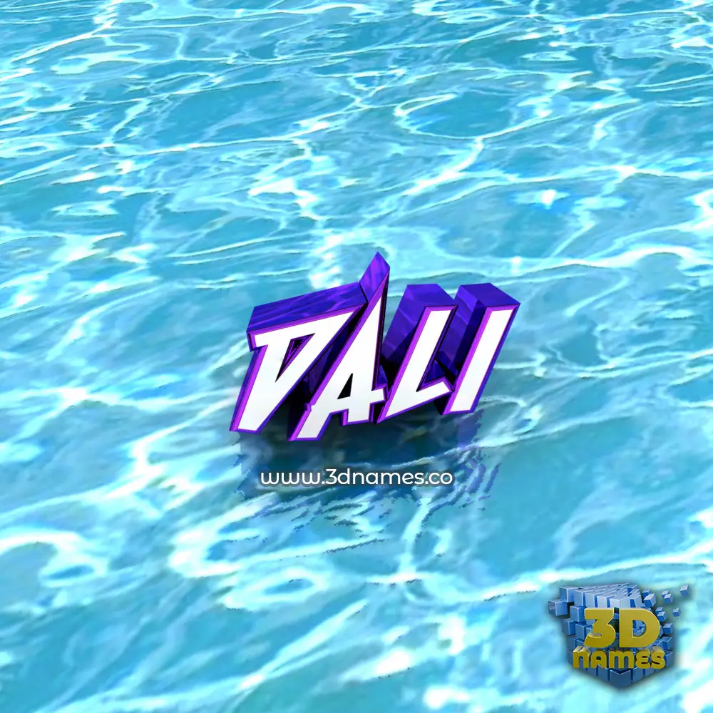 dali in Water style - 3D name wallpaper