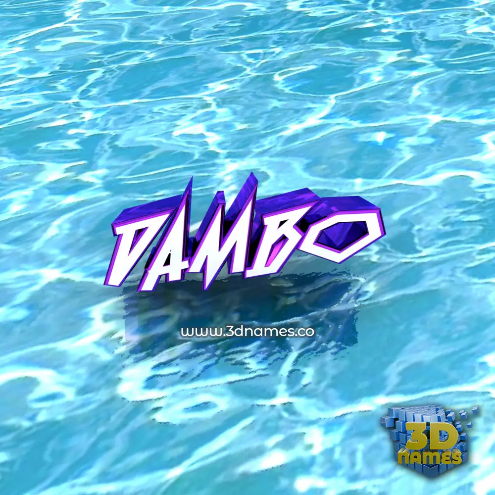 dambo in Water style - 3D name wallpaper