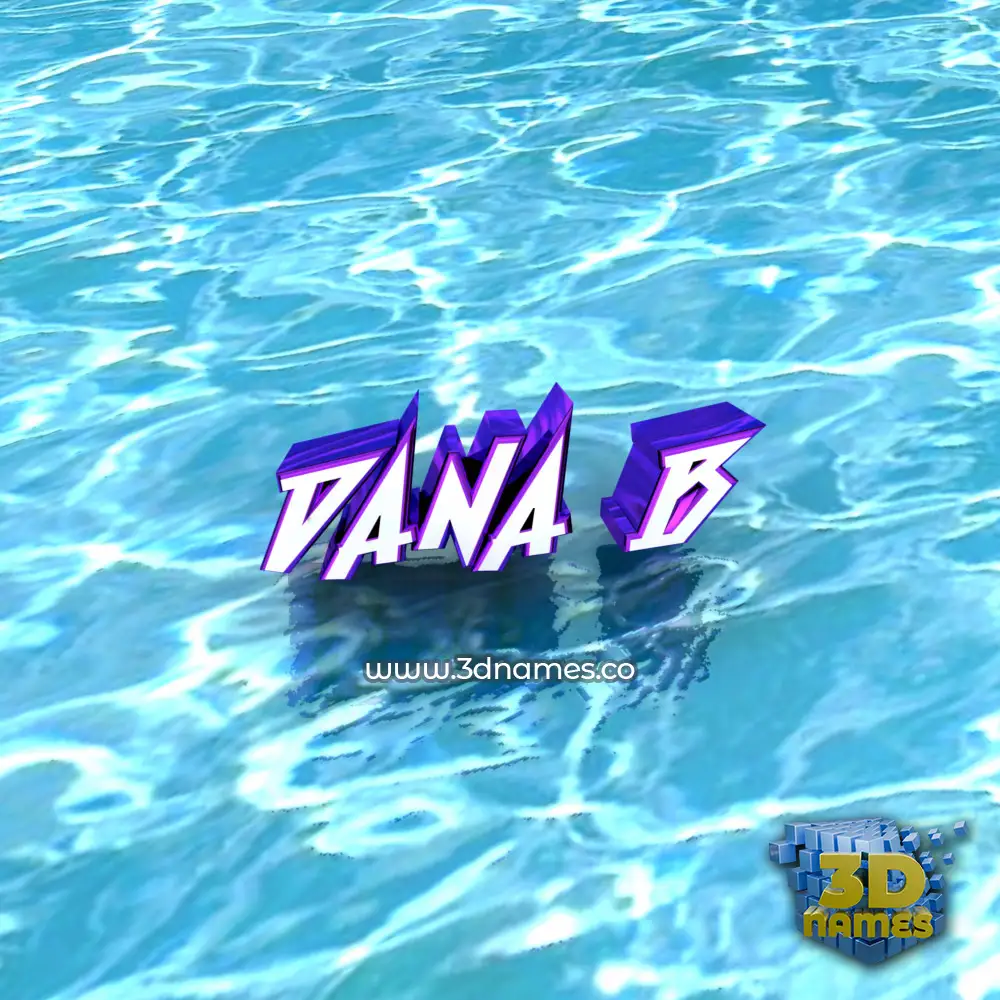 dana b in Water style - 3D name wallpaper