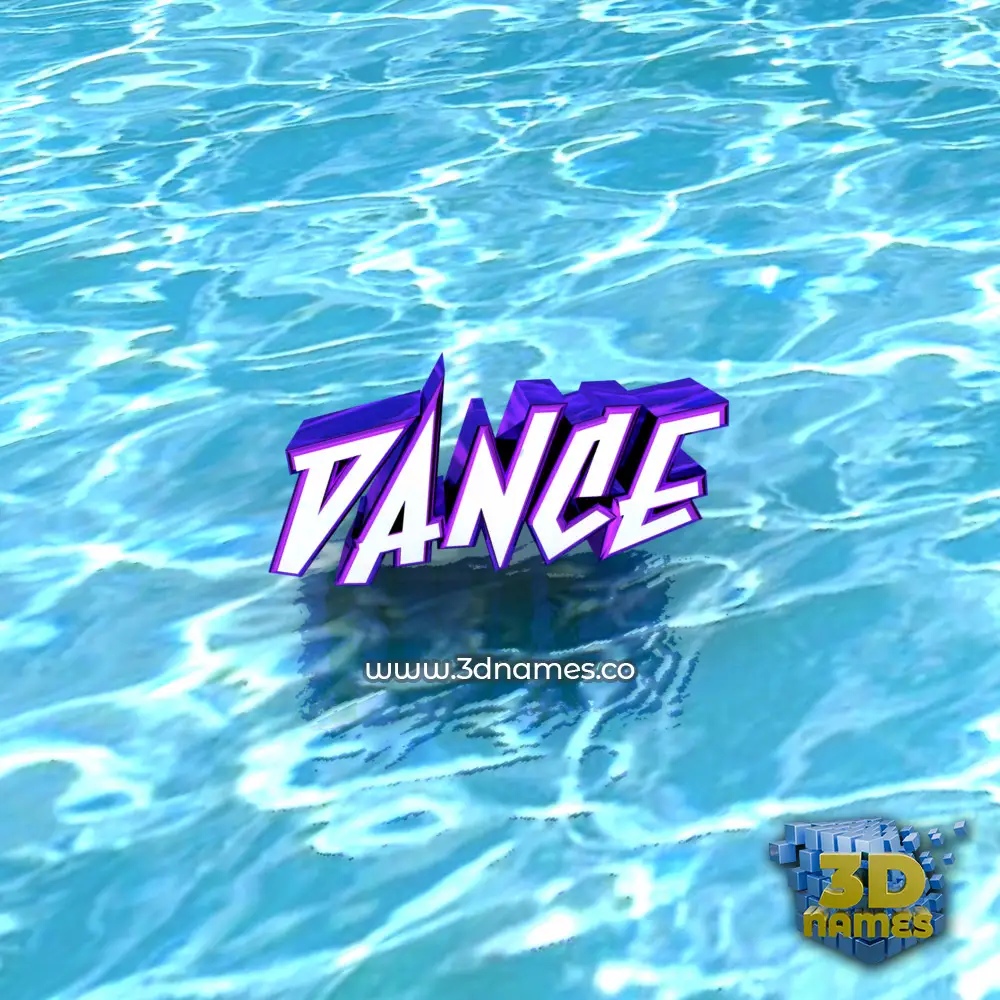 dance in Water style - 3D name wallpaper