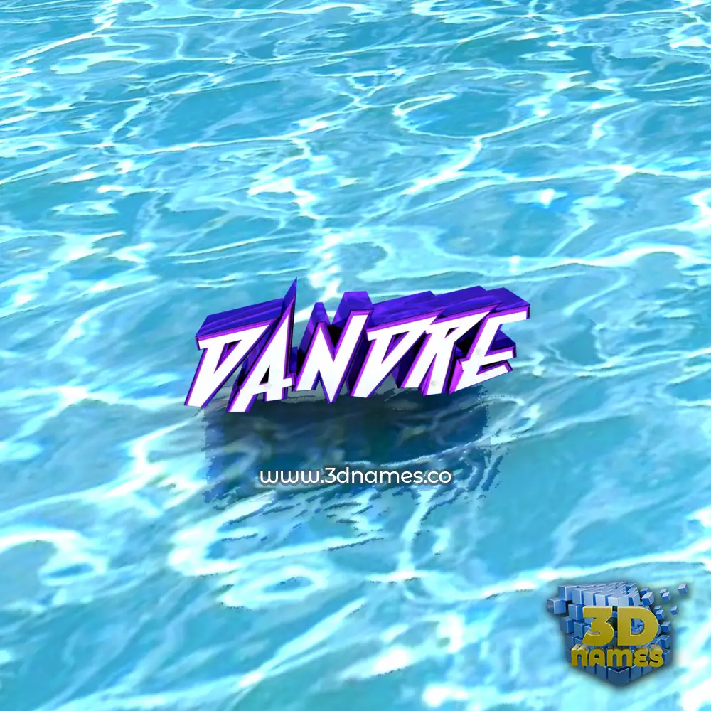 dandre in Water style - 3D name wallpaper