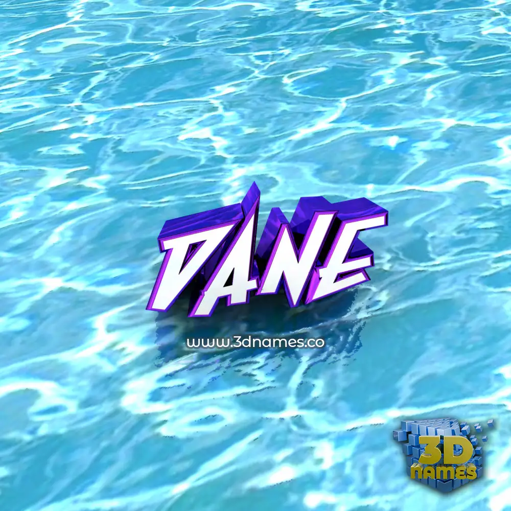 dane in Water style - 3D name wallpaper