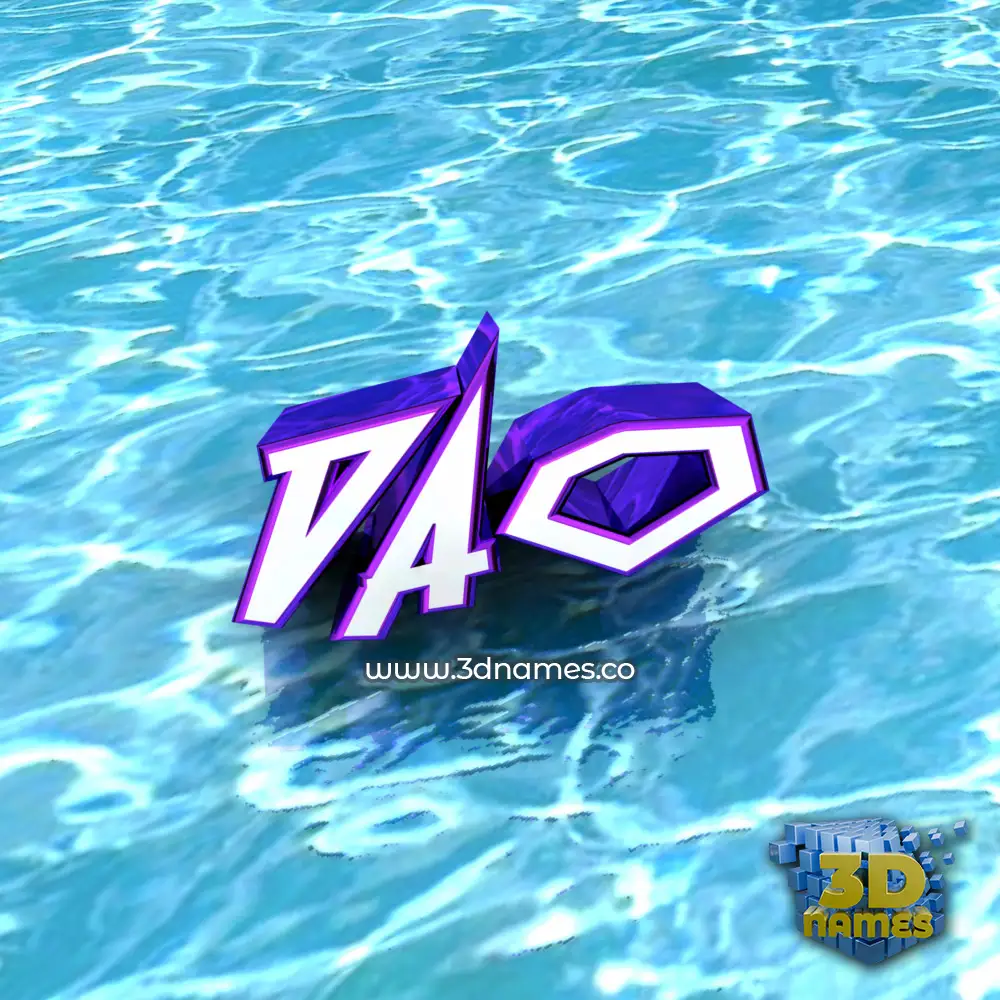 dao in Water style - 3D name wallpaper