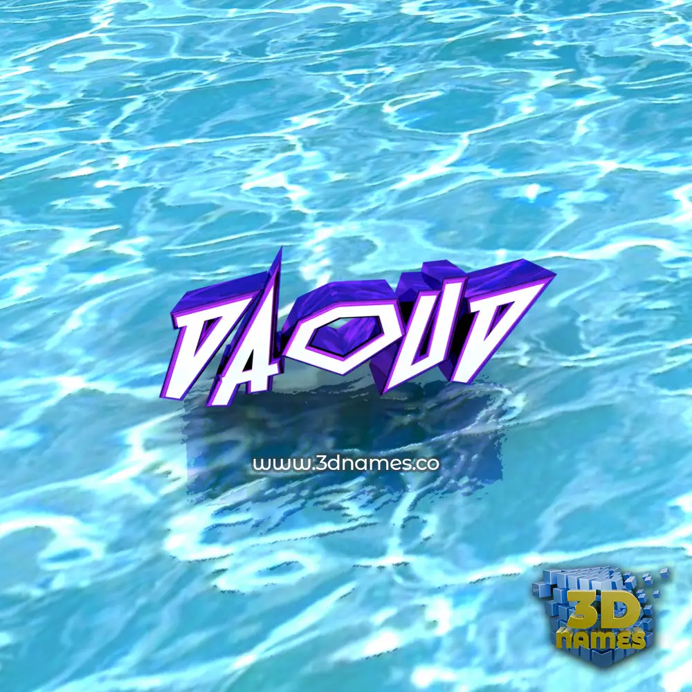 daoud in Water style - 3D name wallpaper