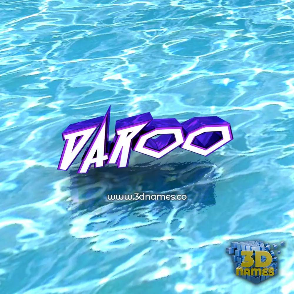 daroo in Water style - 3D name wallpaper
