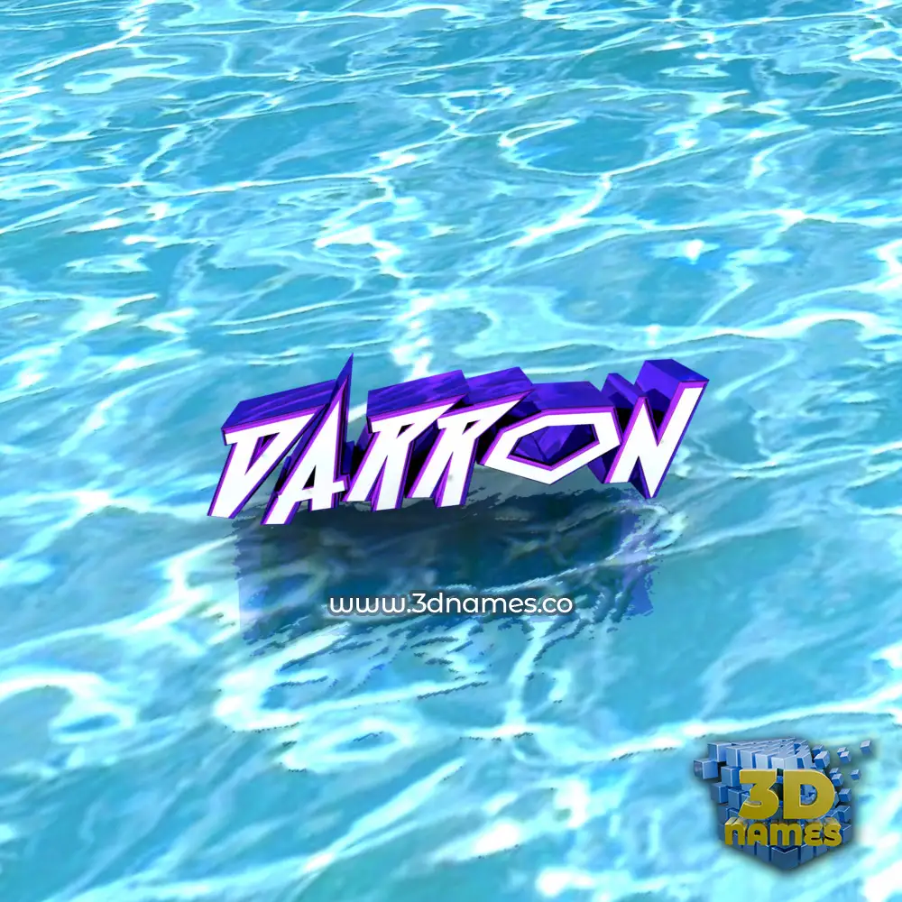 darron in Water style - 3D name wallpaper