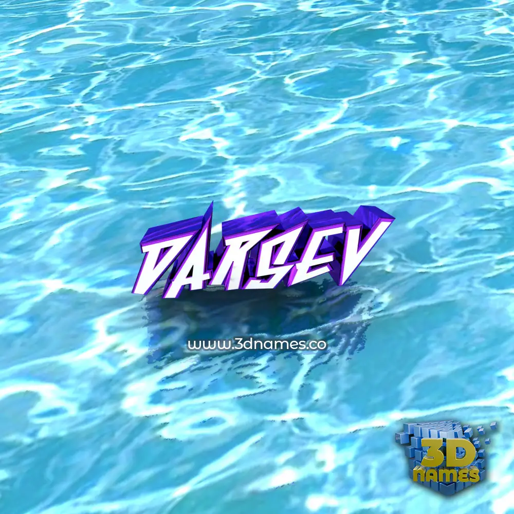 darsev in Water style - 3D name wallpaper