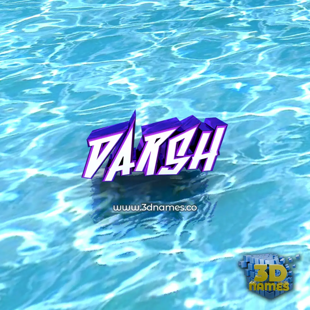 darsh in Water style - 3D name wallpaper