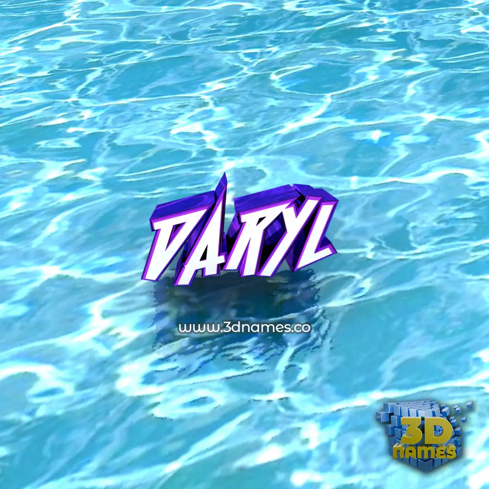 daryl in Water style - 3D name wallpaper
