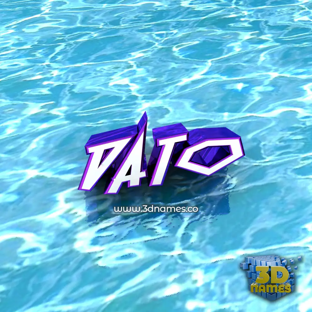 dato in Water style - 3D name wallpaper
