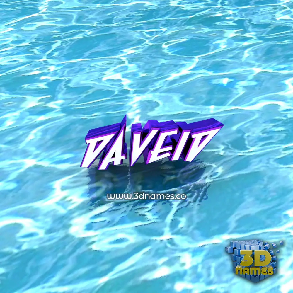 daveid in Water style - 3D name wallpaper