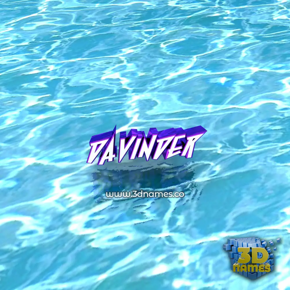davinder in Water style - 3D name wallpaper