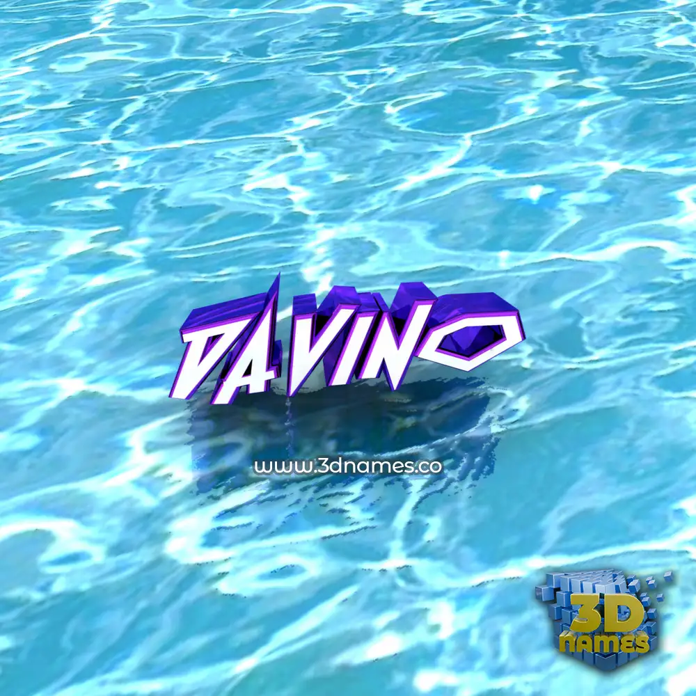 davino in Water style - 3D name wallpaper