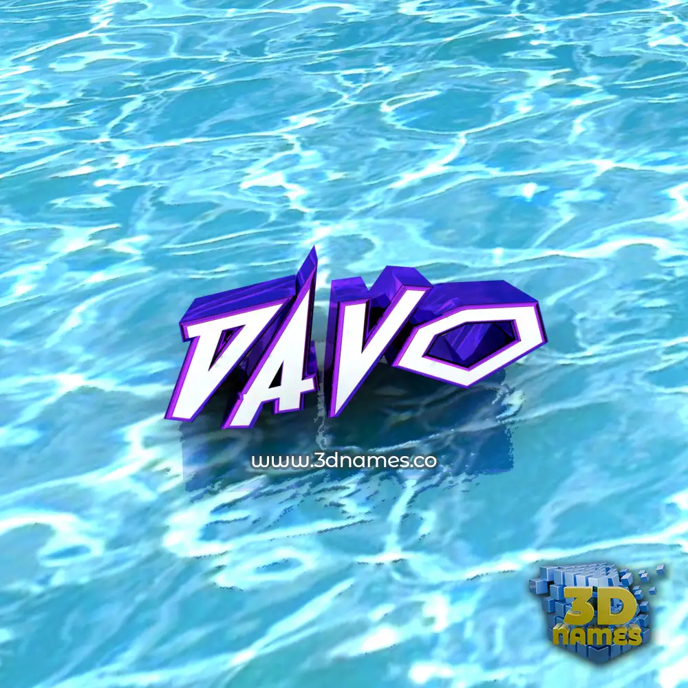 davo in Water style - 3D name wallpaper