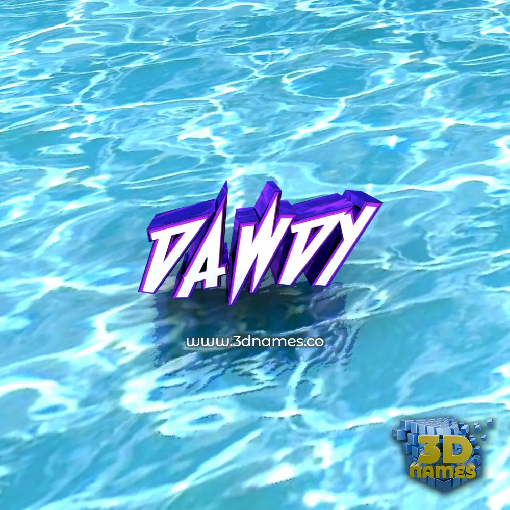 dawdy in Water style - 3D name wallpaper
