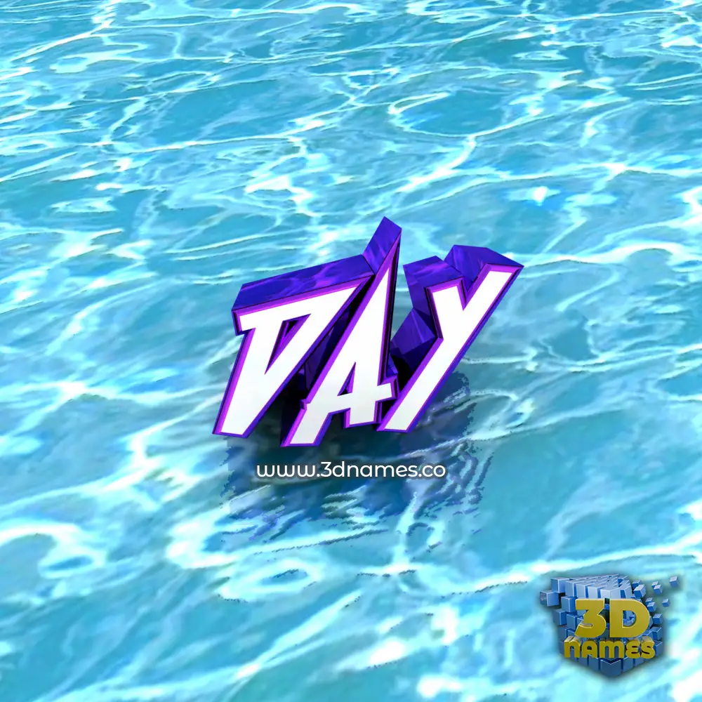 day in Water style - 3D name wallpaper