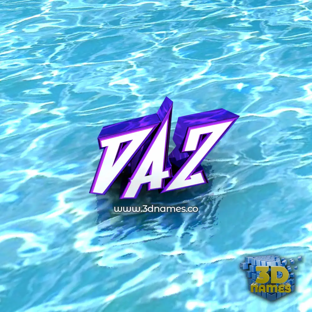 daz in Water style - 3D name wallpaper